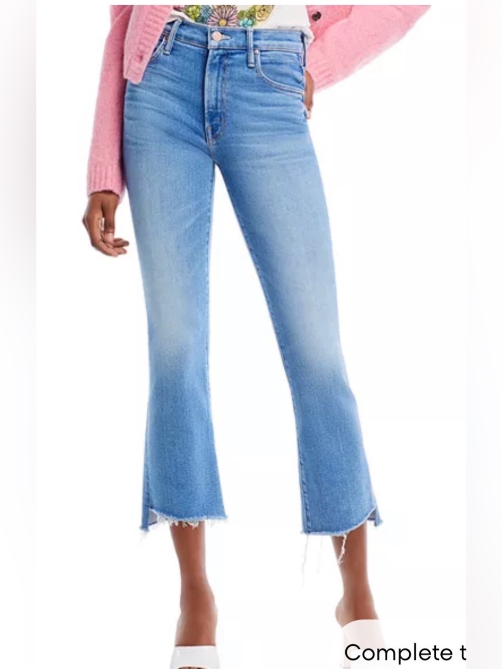 MOTHER Jeans Insider Crop Step Fray in Hey Sun 29